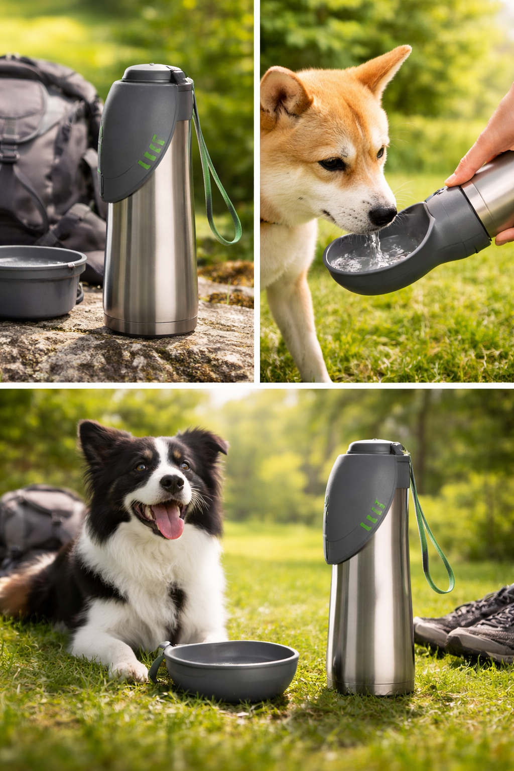 👉 Portable Dog Water Bottle – Built-in Bowl, Leak-Proof & Travel Friendly