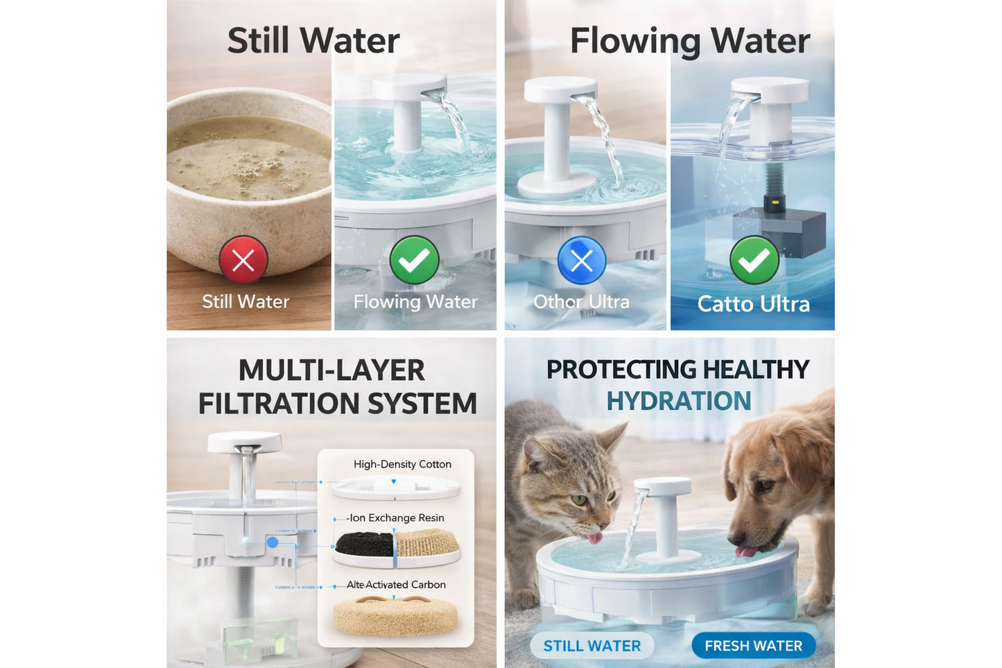 🐾 Catto Ultra Fountain 3.5L – Smart Hydration for Pets